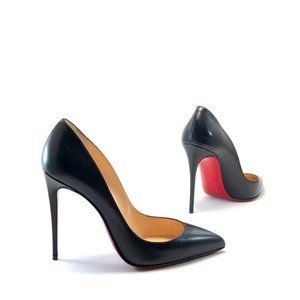 CHRISTIAN LOUBOUTIN Black Pigalle Follies 100mm Leather Pumps Heels